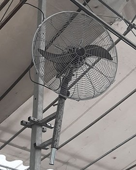 Pillar-Mounted Industrial Fans – Available in Black / Grey Colour