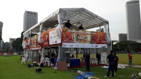 A-shaped Tentage_with 2 Storey Platform