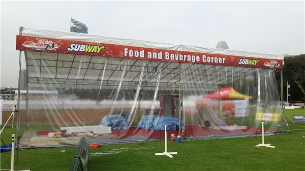 Slope Tentage Carpet Platform and Rain Curtain