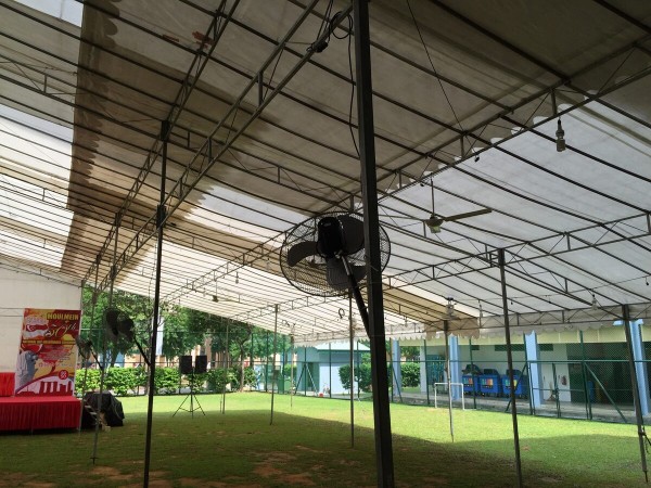 LHS Event Tent Stage Setup