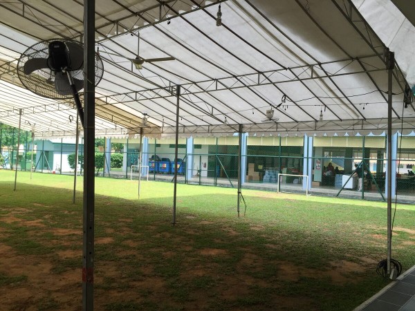 LHS Event Tent Interior with Cooling Fans